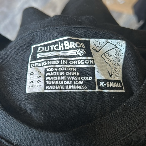 ✌️Dutch Bros Oversized Black T PINK “Whatever You’re..” XSMALL - Picture 3 of 8